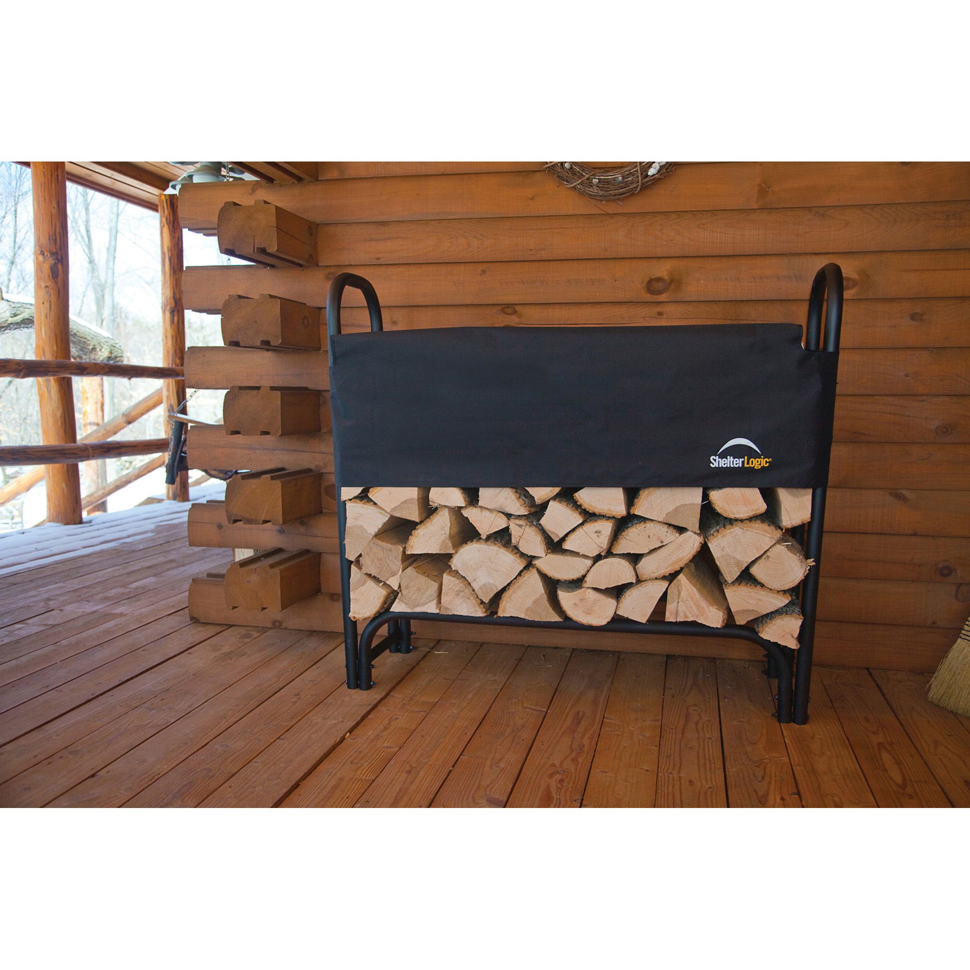 ShelterLogic 4 Heavy Duty Firewood Rack with Cover BJ s Wholesale Club