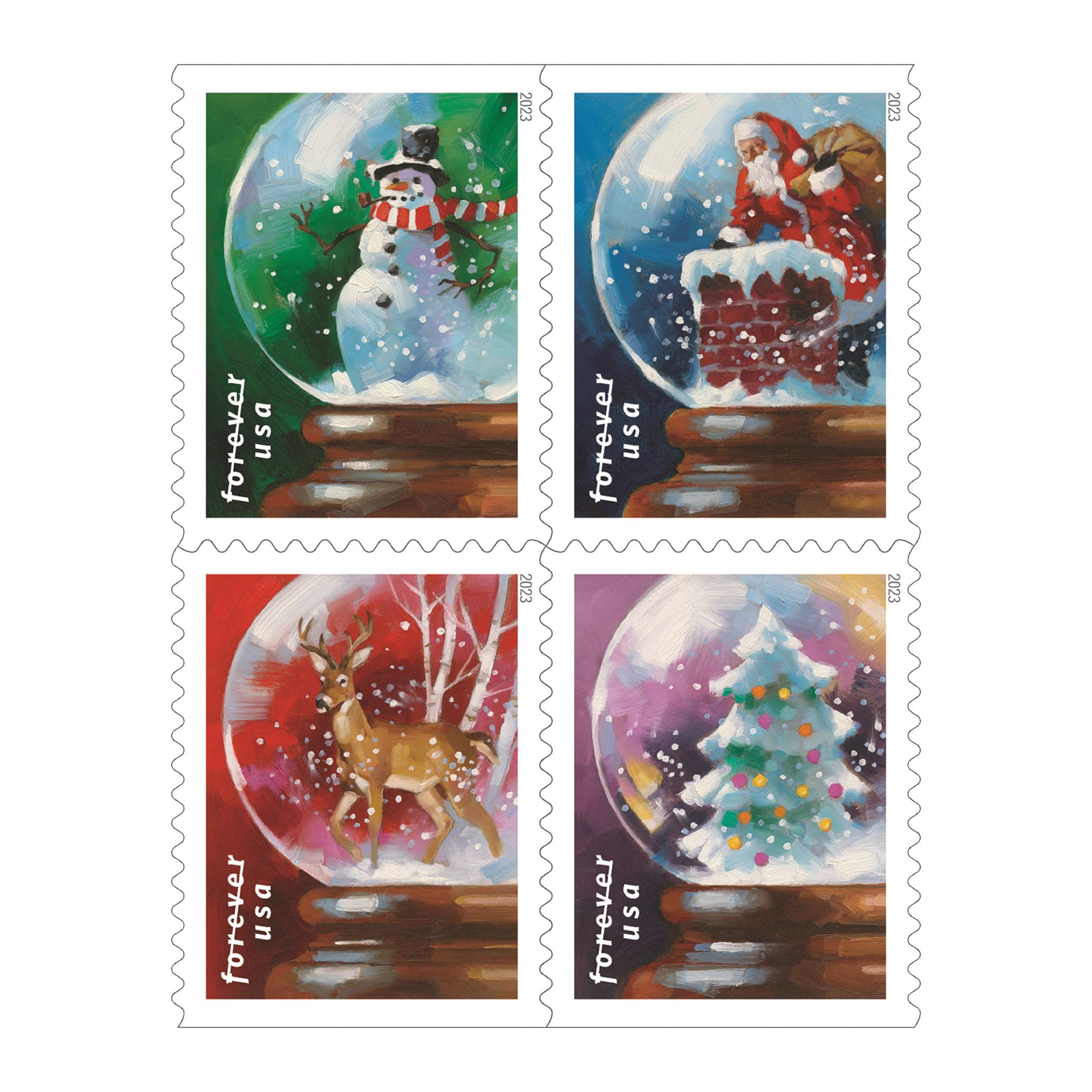 80 Snowy Day Forever Stamps Real stamps use ink - Depop