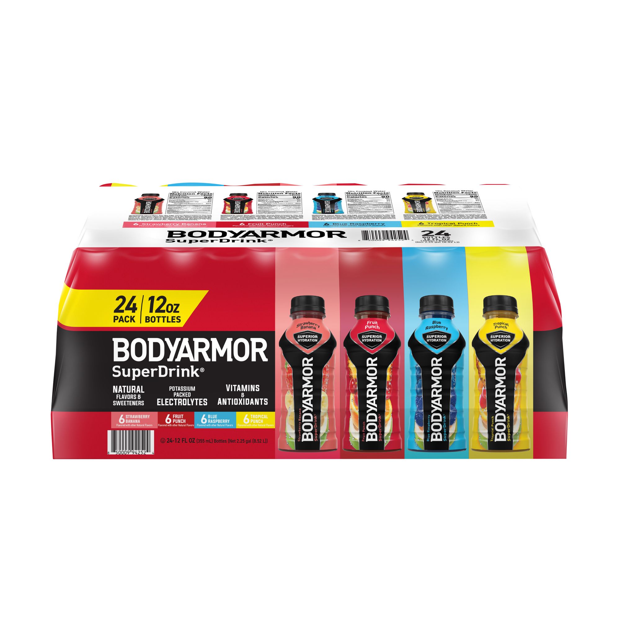 BODYARMOR BASE Sports Drink, Variety Pack, 24 pk./12 oz.