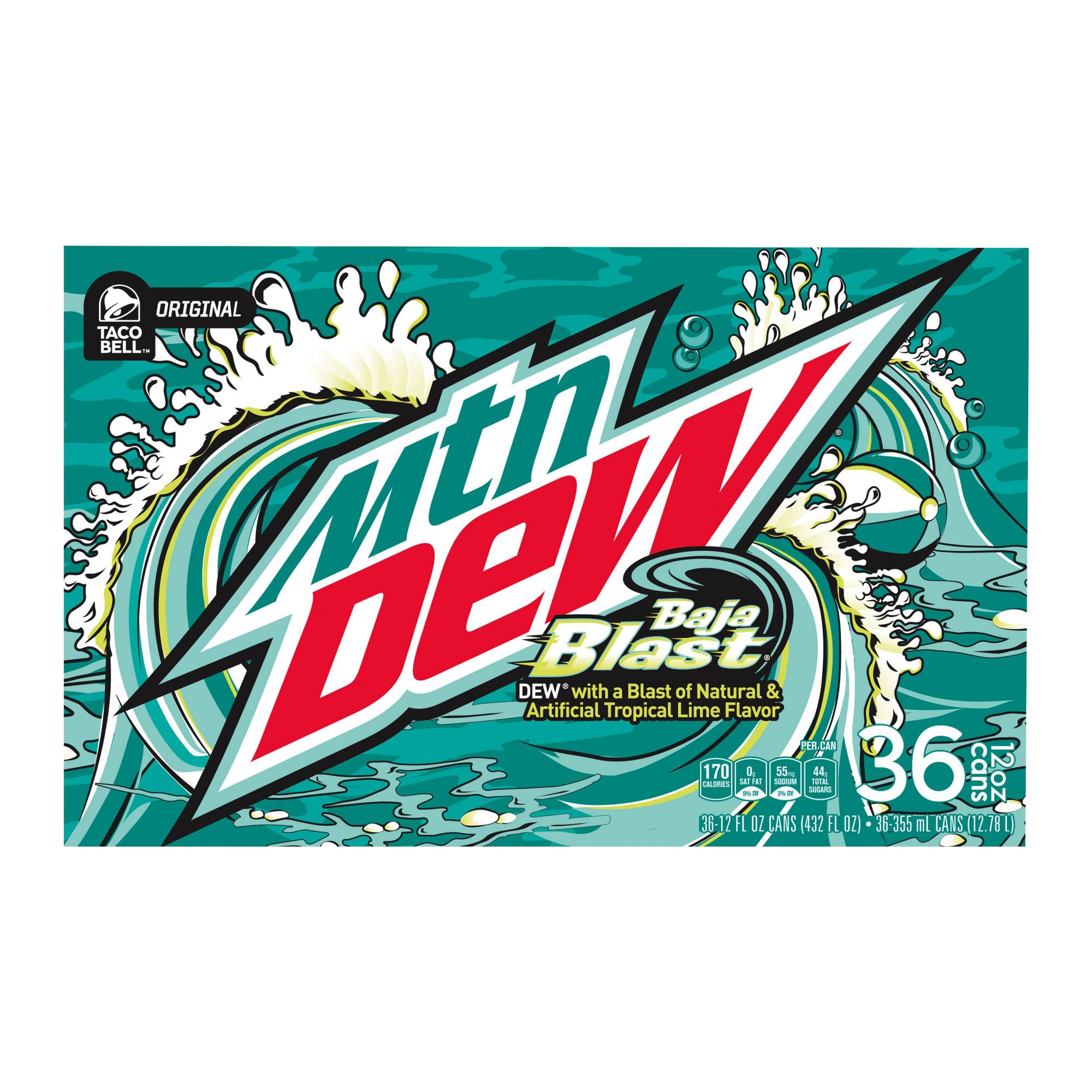 Mountain Dew Soda, 24 pk./12 oz. cans