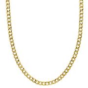 4mm Curb Link Chain Necklace in 14k Yellow Gold, 18&quot;