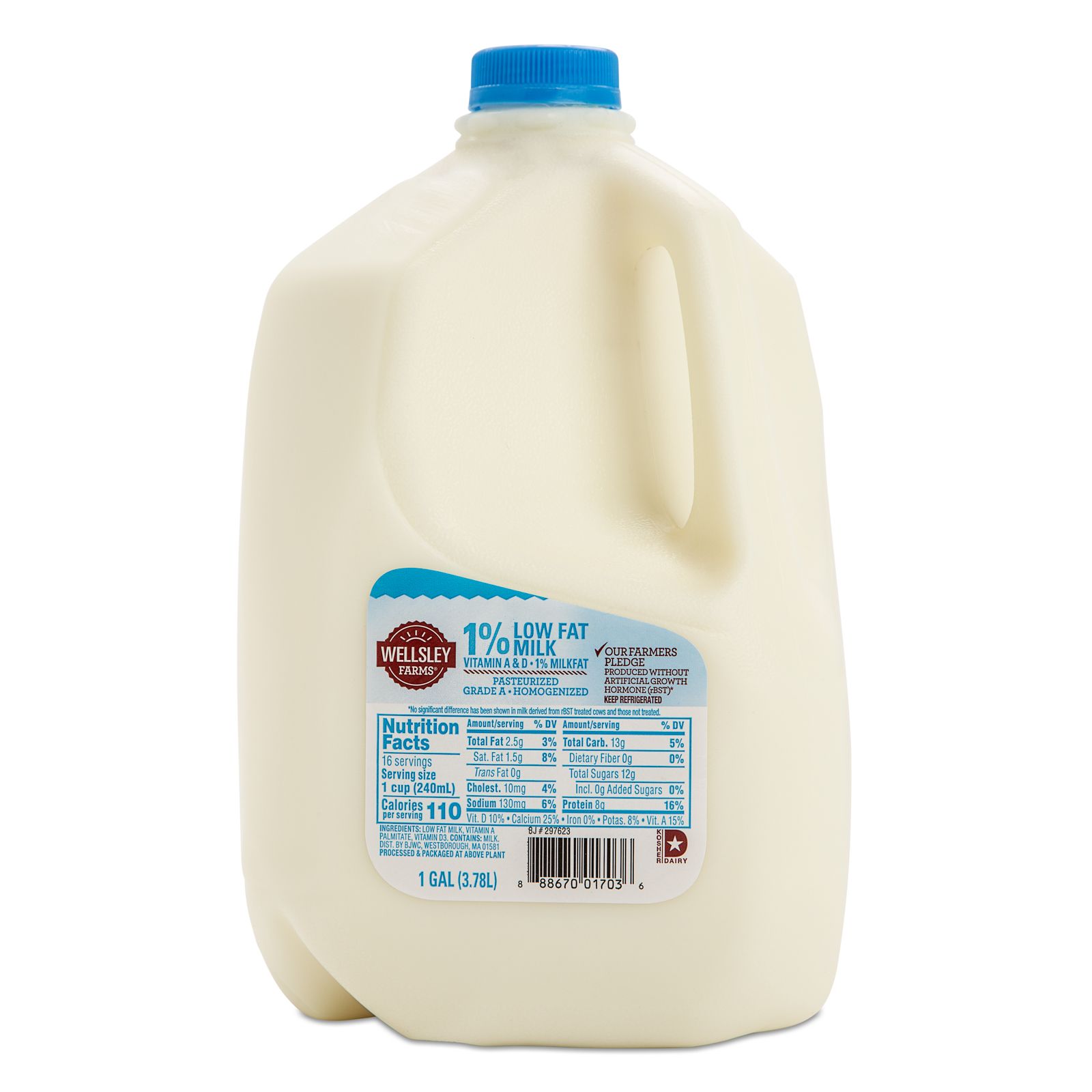 Wellsley Farms Organic 1% Milk, 3 pk./64 oz.