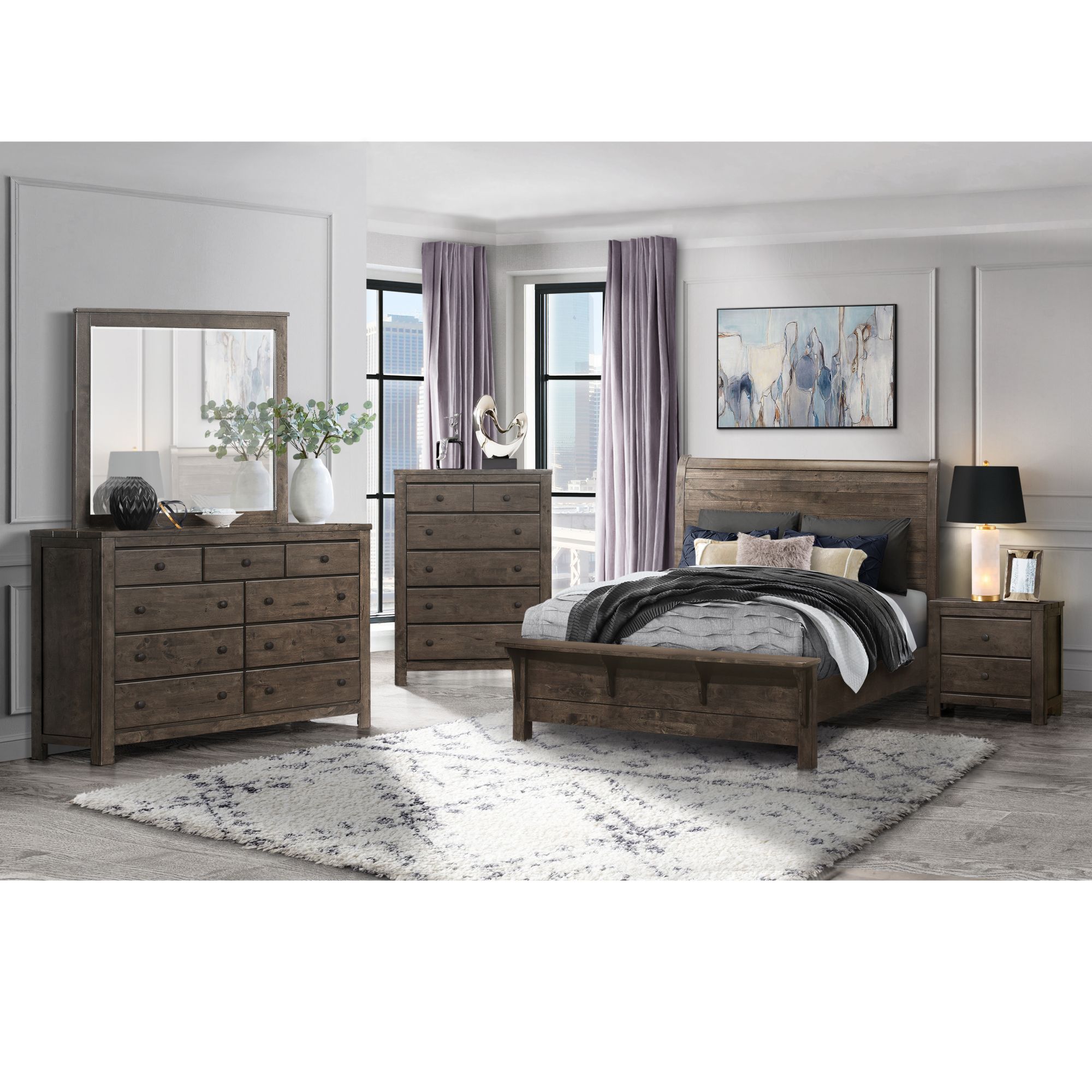 Global Furniture Finn Bedroom in a Box, Gray