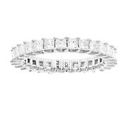 Amairah 2 ct. t. w. Princess Cut Diamond Eternity Ring for Women, 14k White Gold Prong Set, Size 7