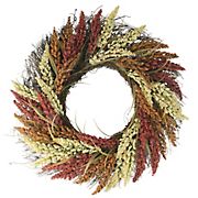 Northlight 22&quot; Unlit Autumn Harvest Mixed Heather Artificial Grapevine Wreath