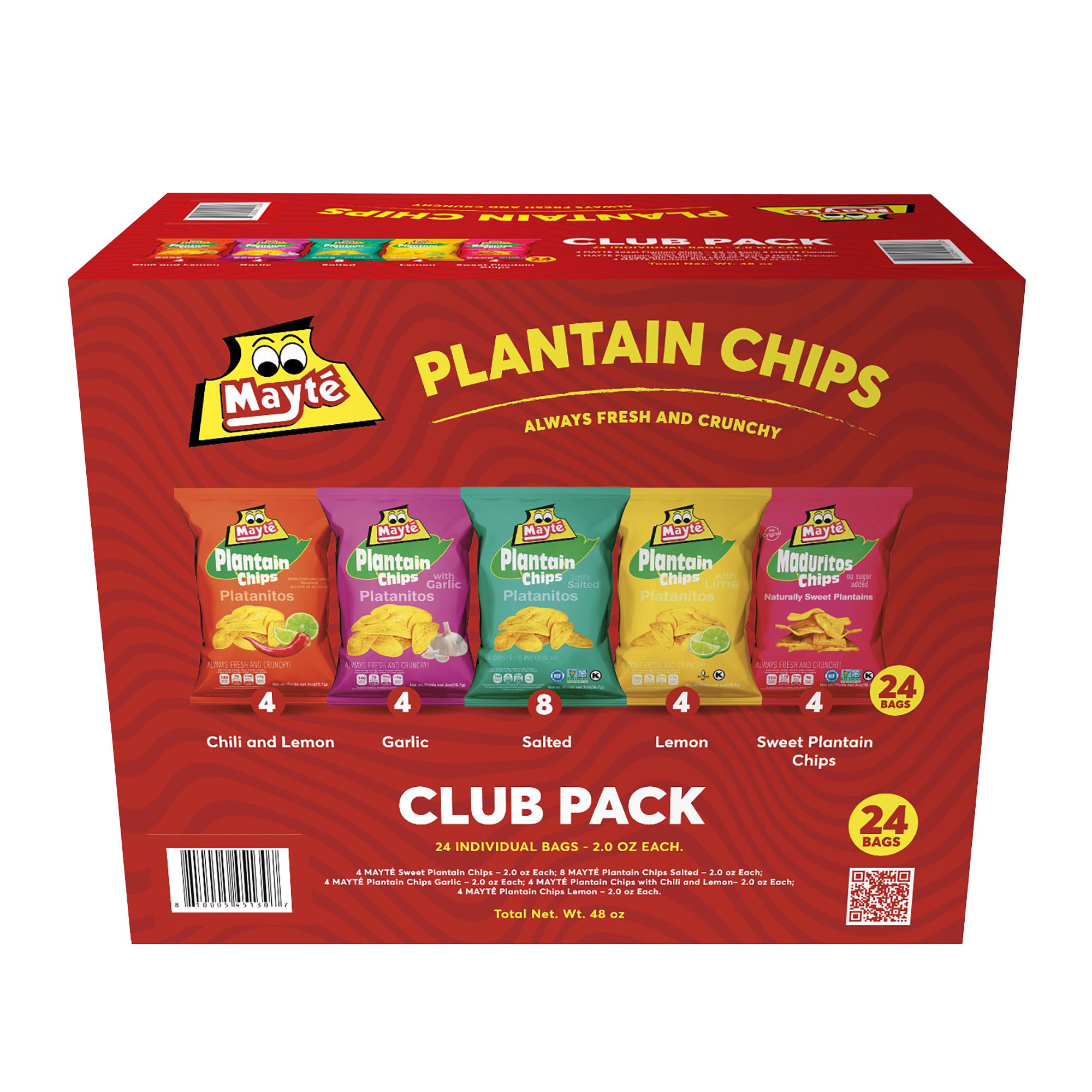 Mayte Plantain Chips Variety Pack, 24 ct./2 oz.