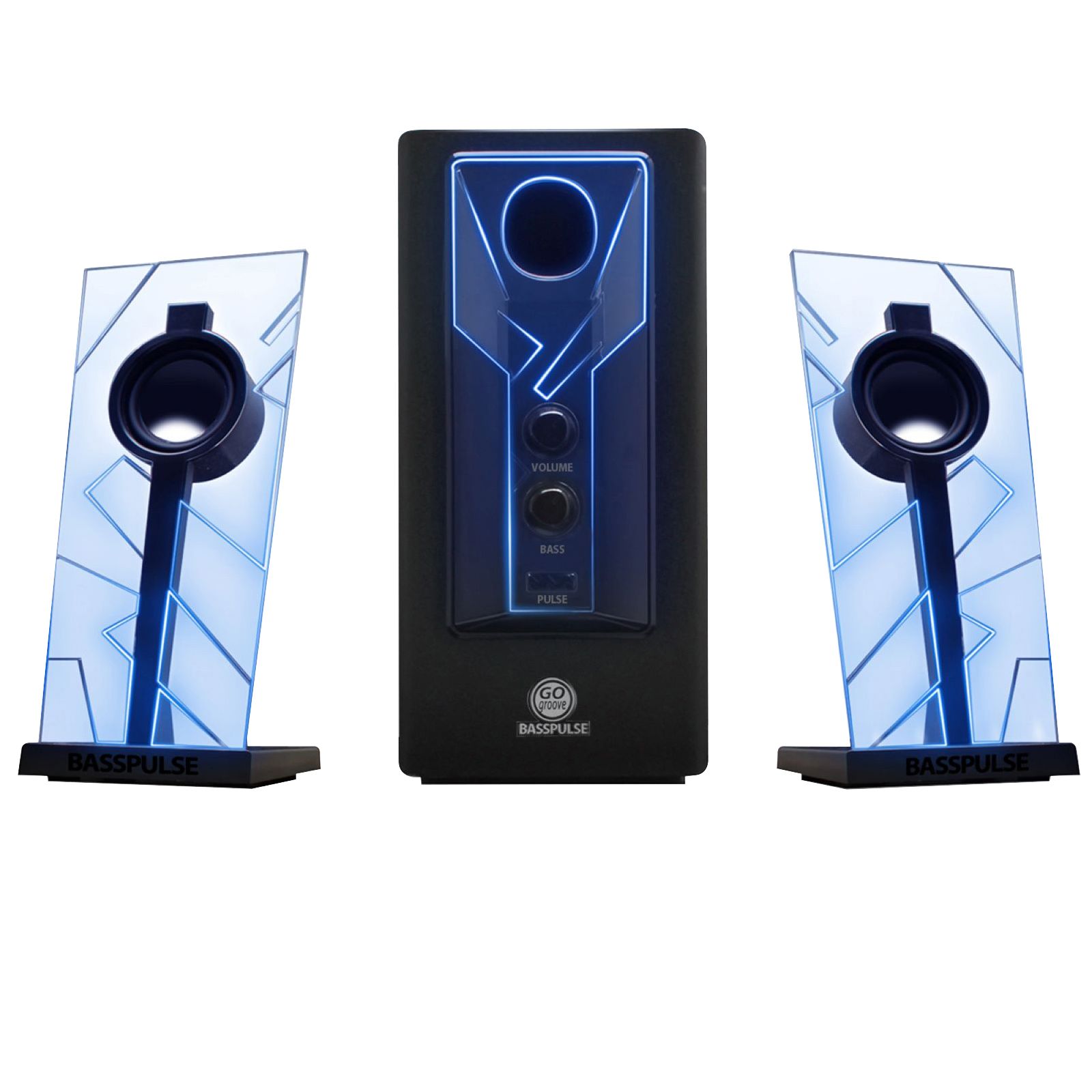 GOgroove BassPULSE 2.1 Computer Speakers - Blue