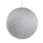 Northlight 19.5&quot; Silver Tinsel Inflatable Christmas Ball Ornament Outdoor Decoration