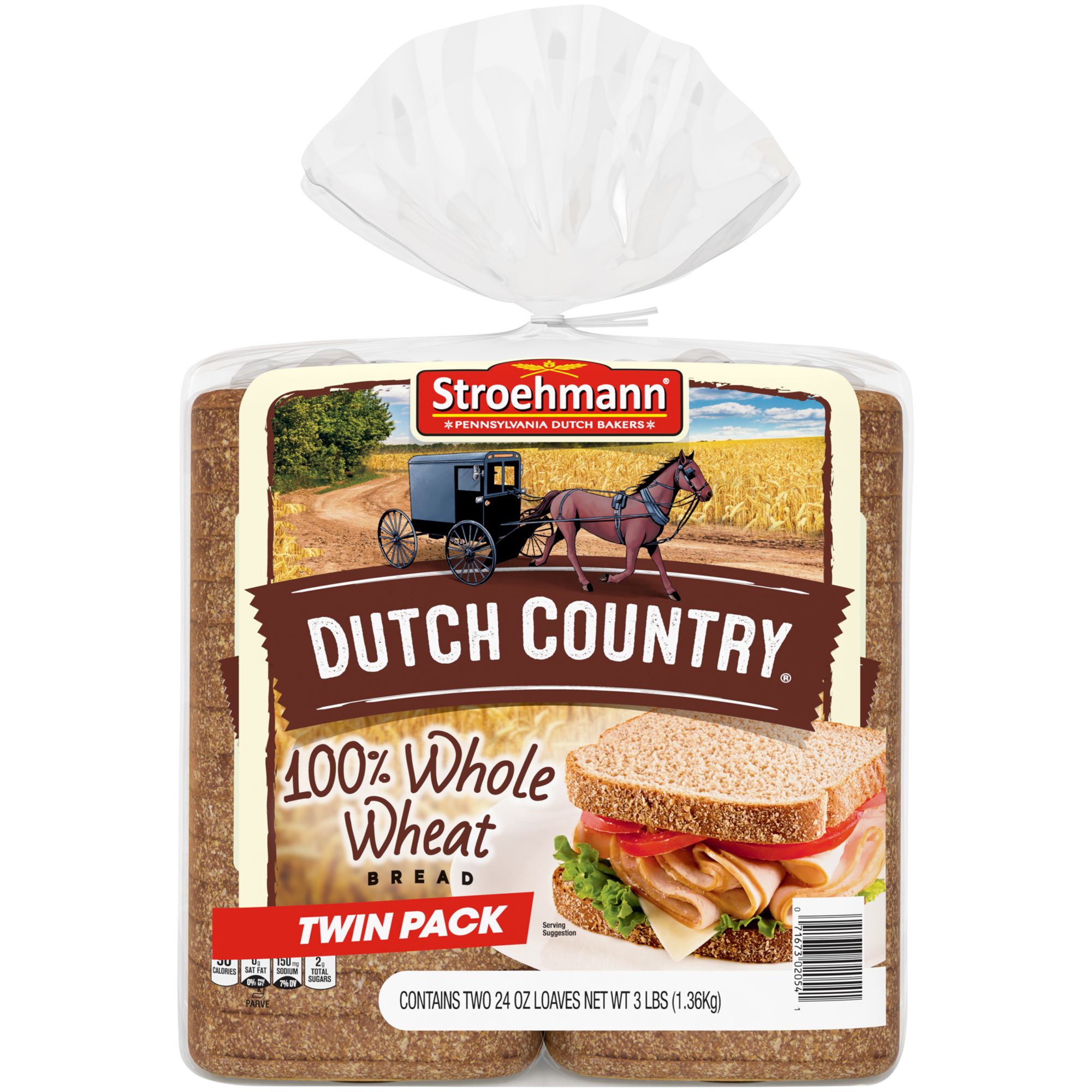 Stroehmann Dutch Country Wheat Bread, 2 pk./24 oz.