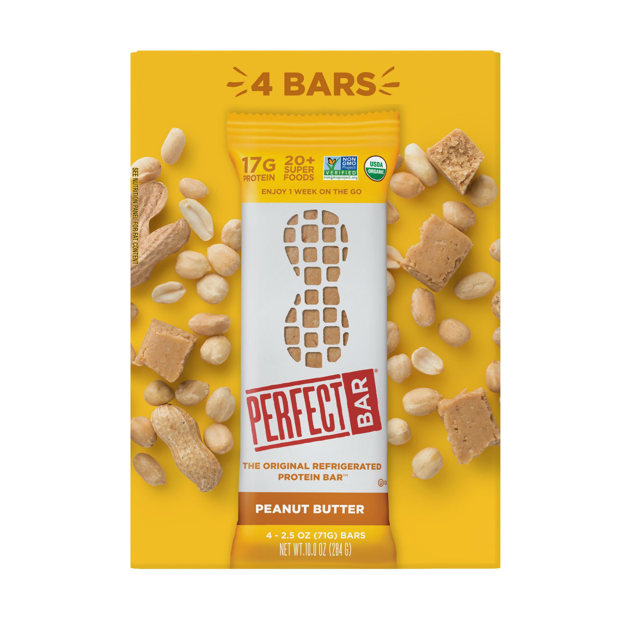 Perfect Bar Organic Peanut Butter Protein Bar, 4pk./2.3 oz.