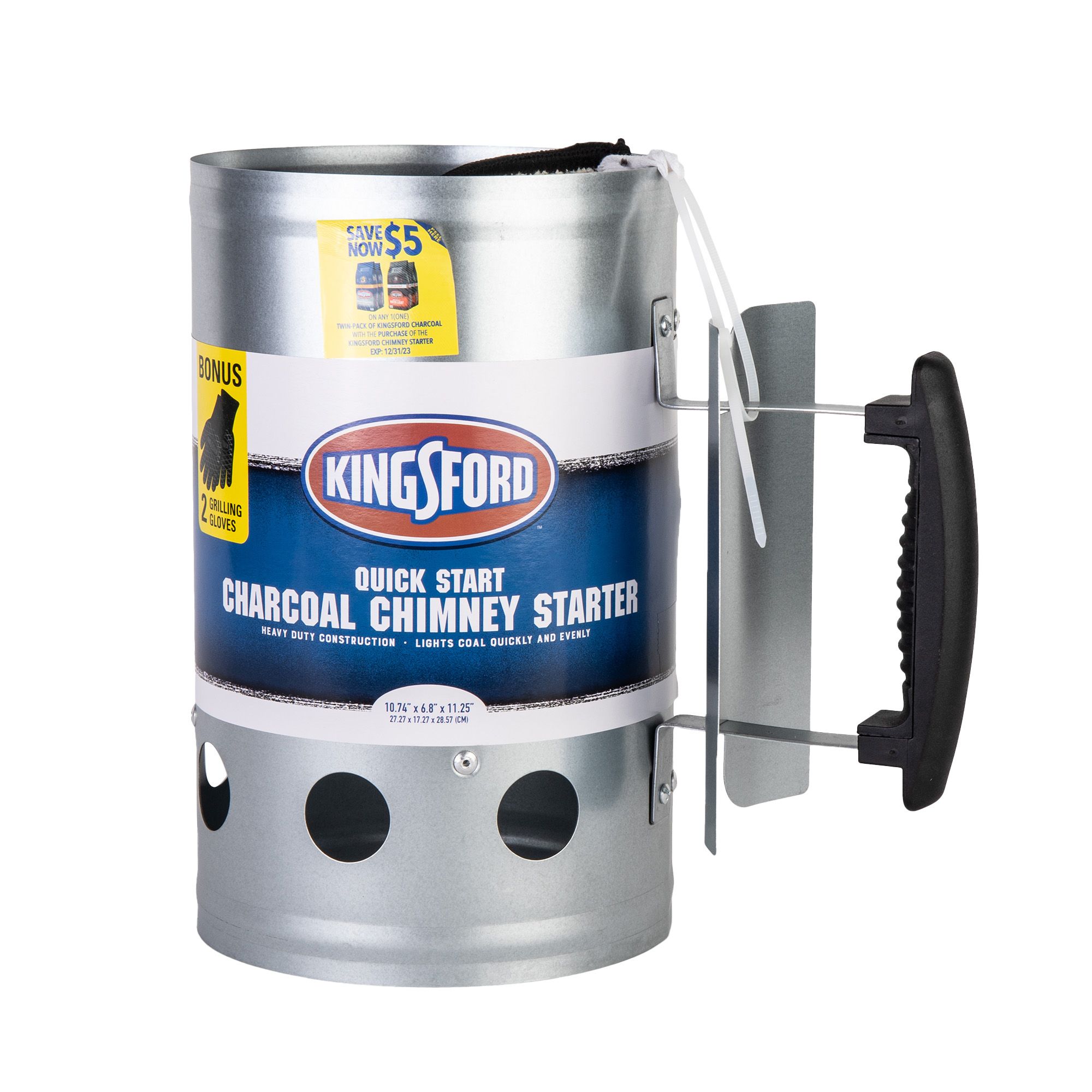 Kingsford Deluxe Charcoal Chimney Starter Kit with Grill Gloves