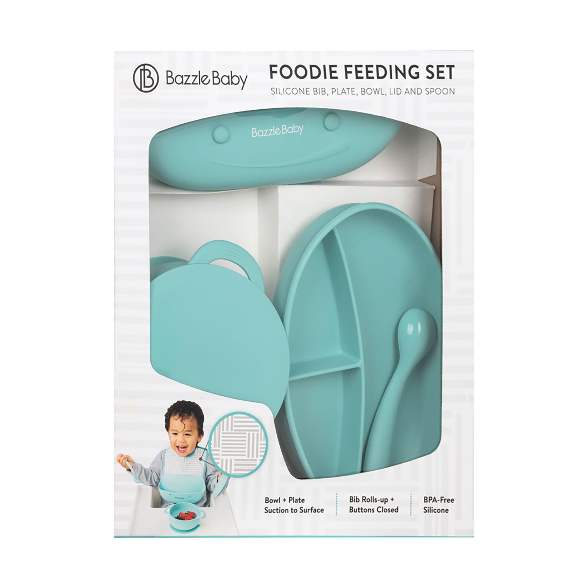 Foodie Silicone Feeding Set by Bazzle Baby (Choose Your Color) - Sam's Club