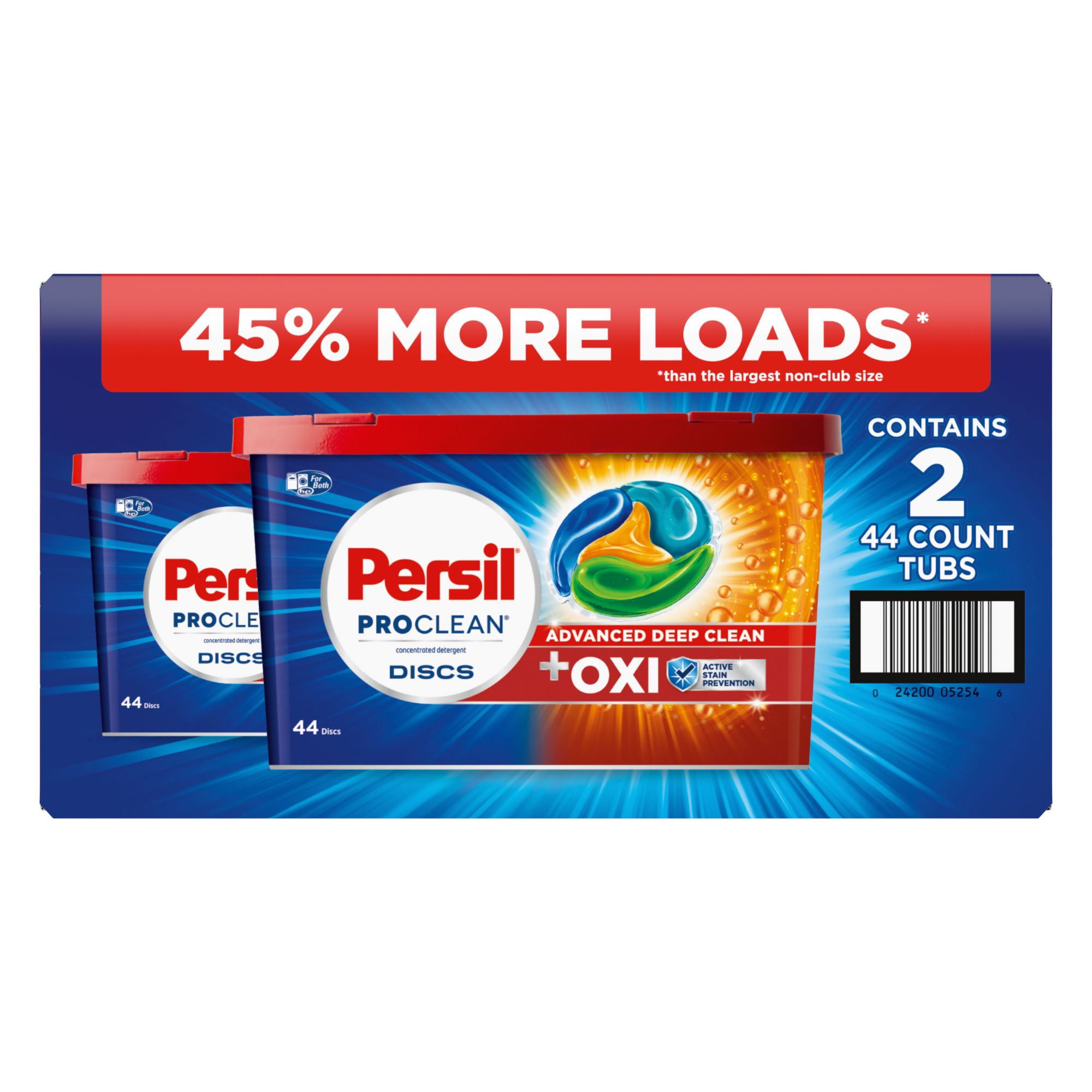 Persil ProClean Discs Laundry Detergent plus Oxi Power, 44 ct., 2 pk.