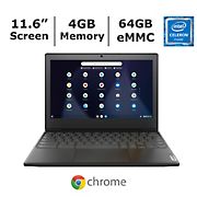 Lenovo 3 11.6&quot; HD Display Chromebook, Intel Celeron N4020, 4GB RAM, 64GB eMMC