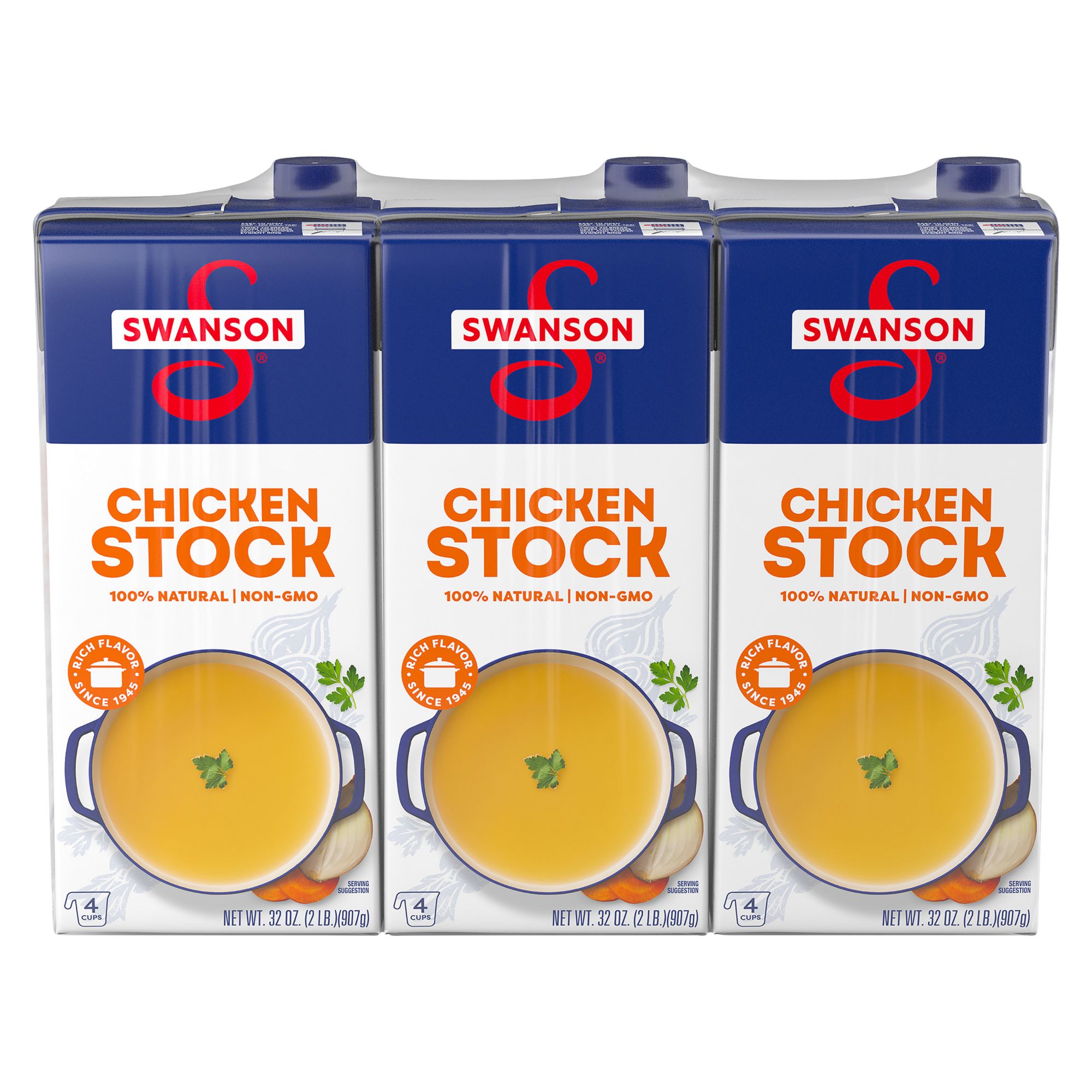 Swanson 100% Natural Chicken Stock, 3 pk./32 oz.
