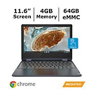 Lenovo Flex 3 11.6&quot; HD Touchscreen Chromebook, Mediatek MT8183, 4GB RAM, 64GB eMMC