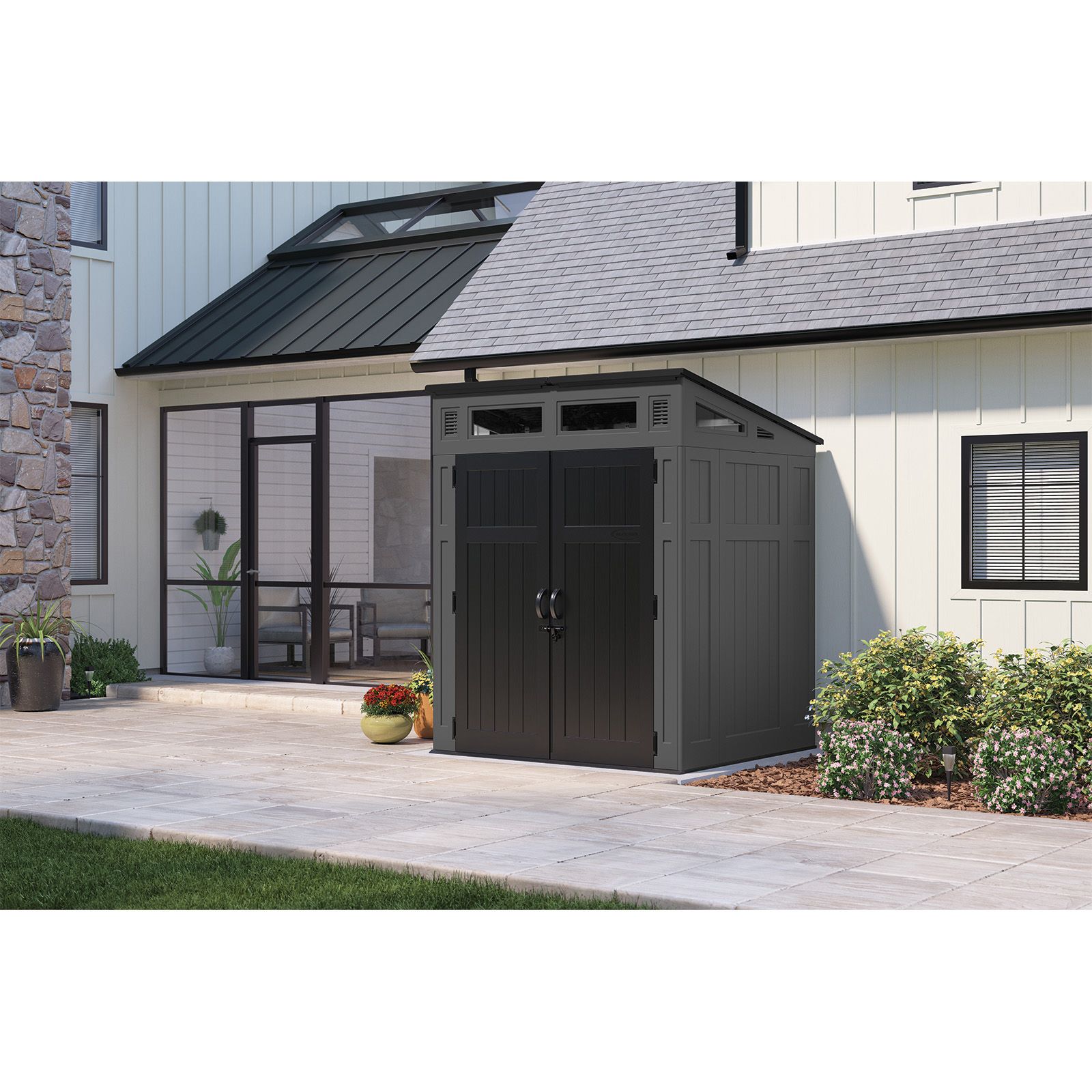 Suncast 6' x 5' Modernist Storage Shed - Gray