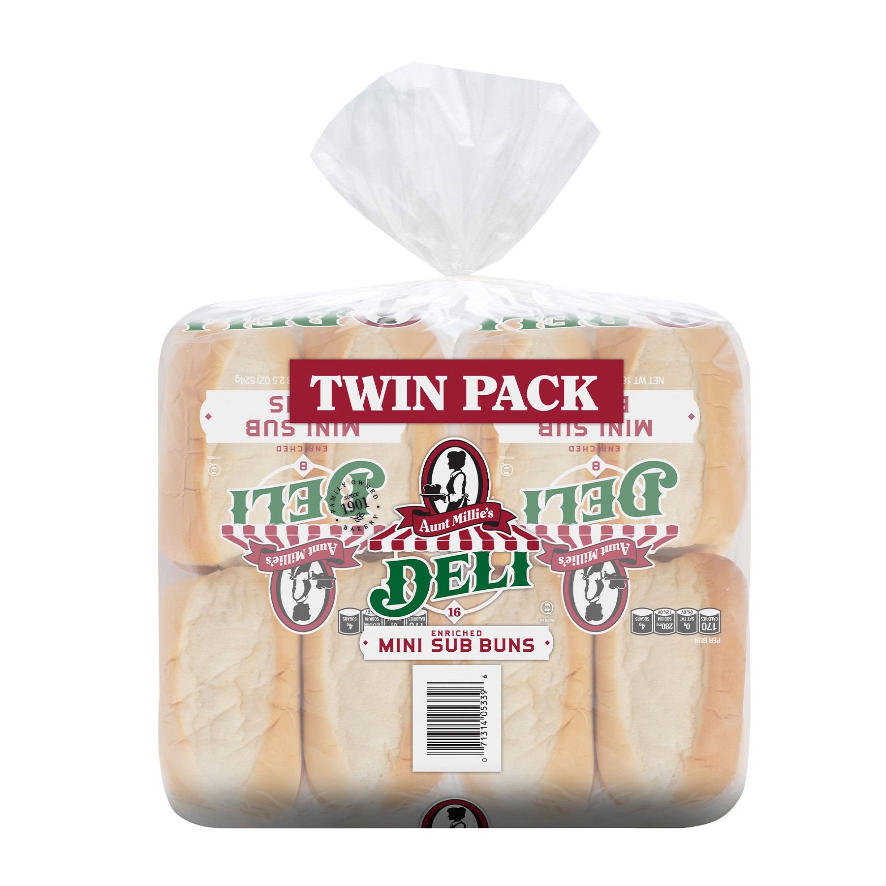 Aunt Millie's Deli Mini Sub Bun Twin Pack, 16 ct.