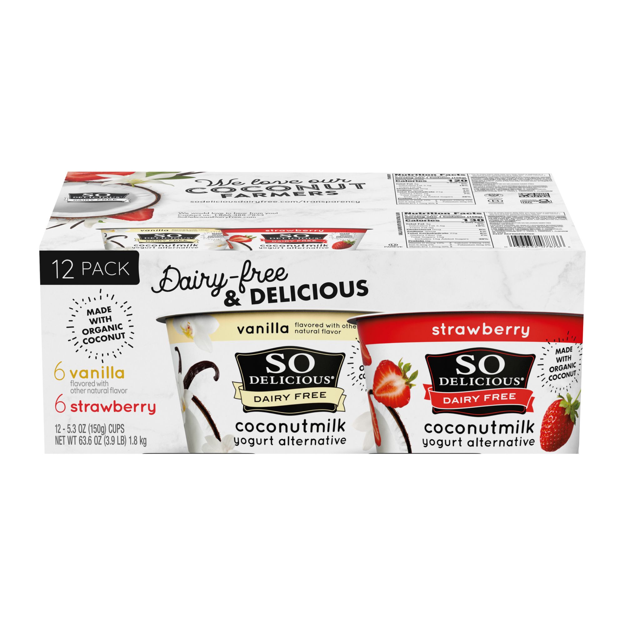 So Delicious Coconut Milk Yogurt Variety Pack, 12 ct.