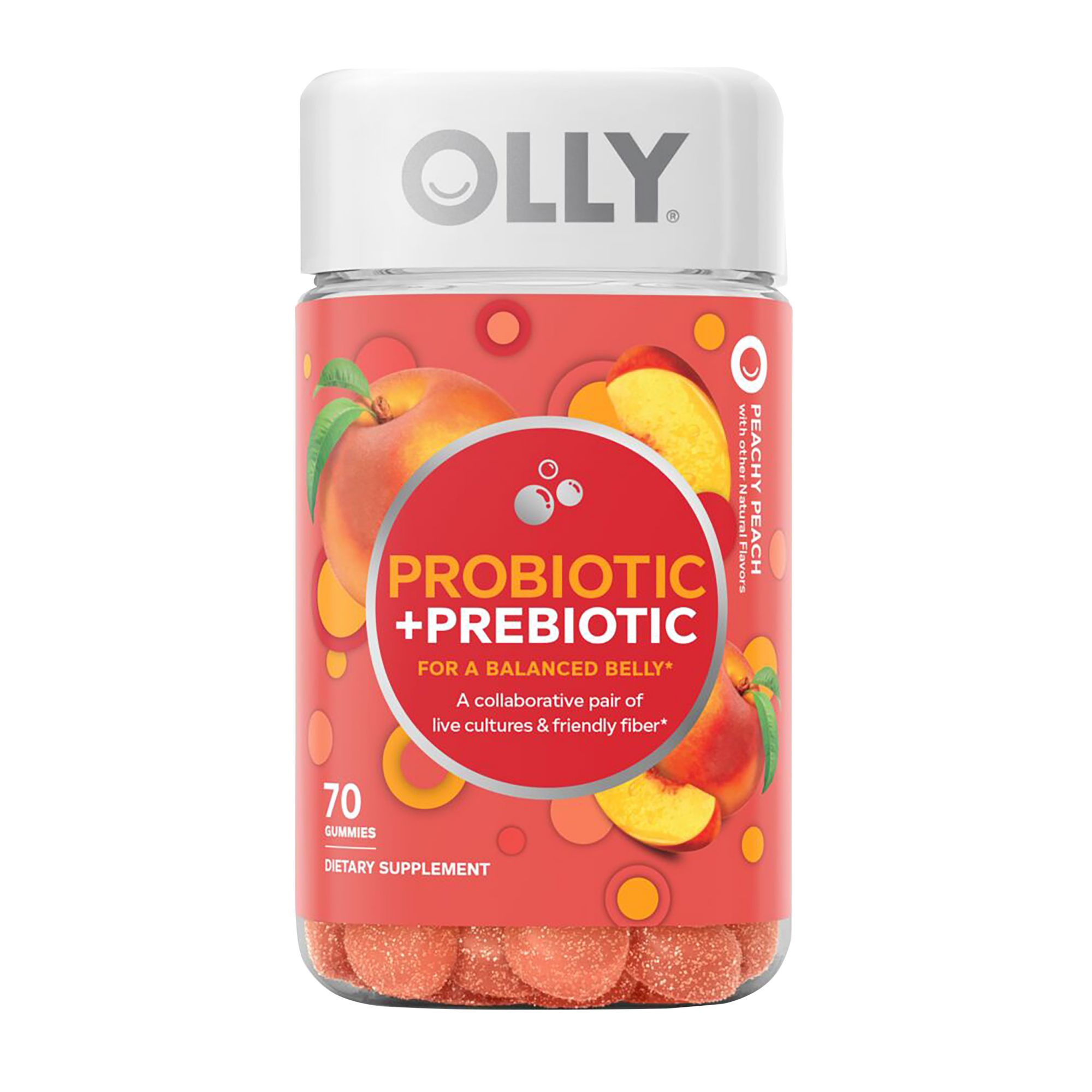 OLLY Probiotic + Prebiotic Adult Gummy Supplement, 70 ct.