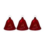Northlight 6.5&quot; Musical Lighted Red Bells, 3 pc.