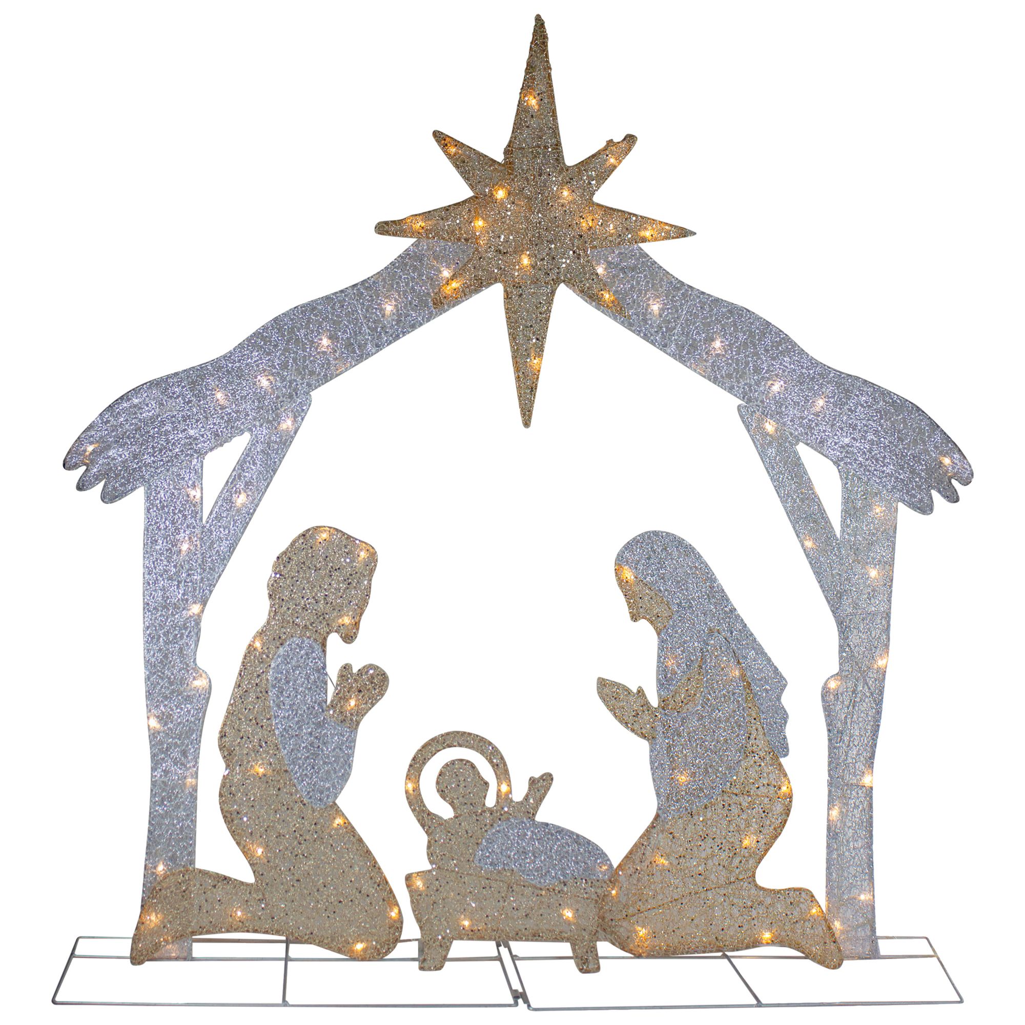 Northlight 44&quot; Lighted Holy Family Nativity Scene