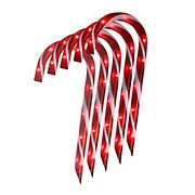 Northlight 10-Pc. 12&quot; Lighted Candy Cane Christmas Pathway Markers