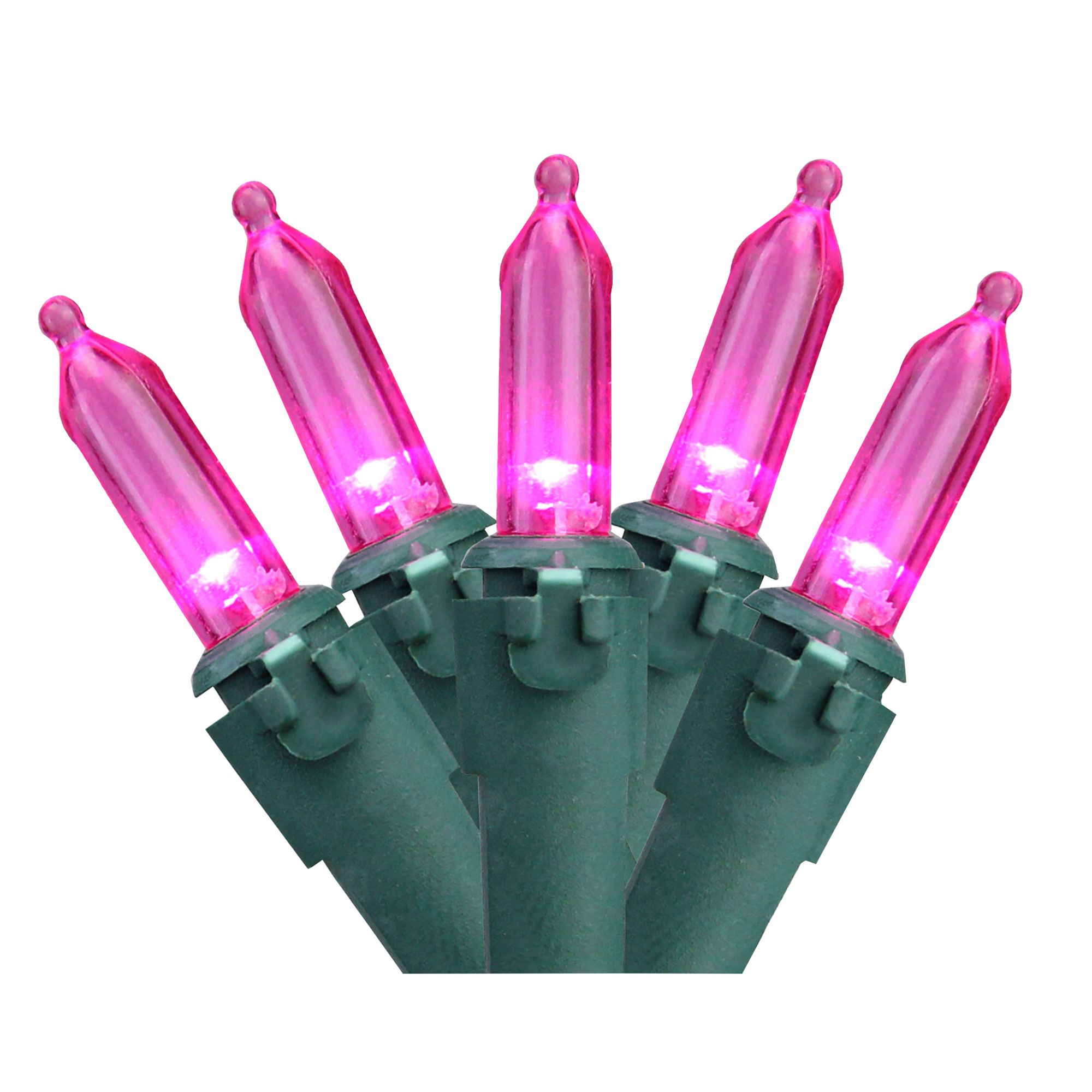 Northlight 33' 100-Ct. String Christmas Lights - Pink with Green Wire