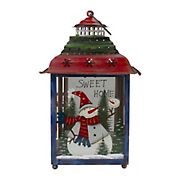 Northlight 15&quot; Snowman Flameless Candle Lantern