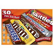 M&M's, Snickers, Skittles And More Chocolate Candy Bars Bulk Full Size Fundraiser Candy, 30 ct.