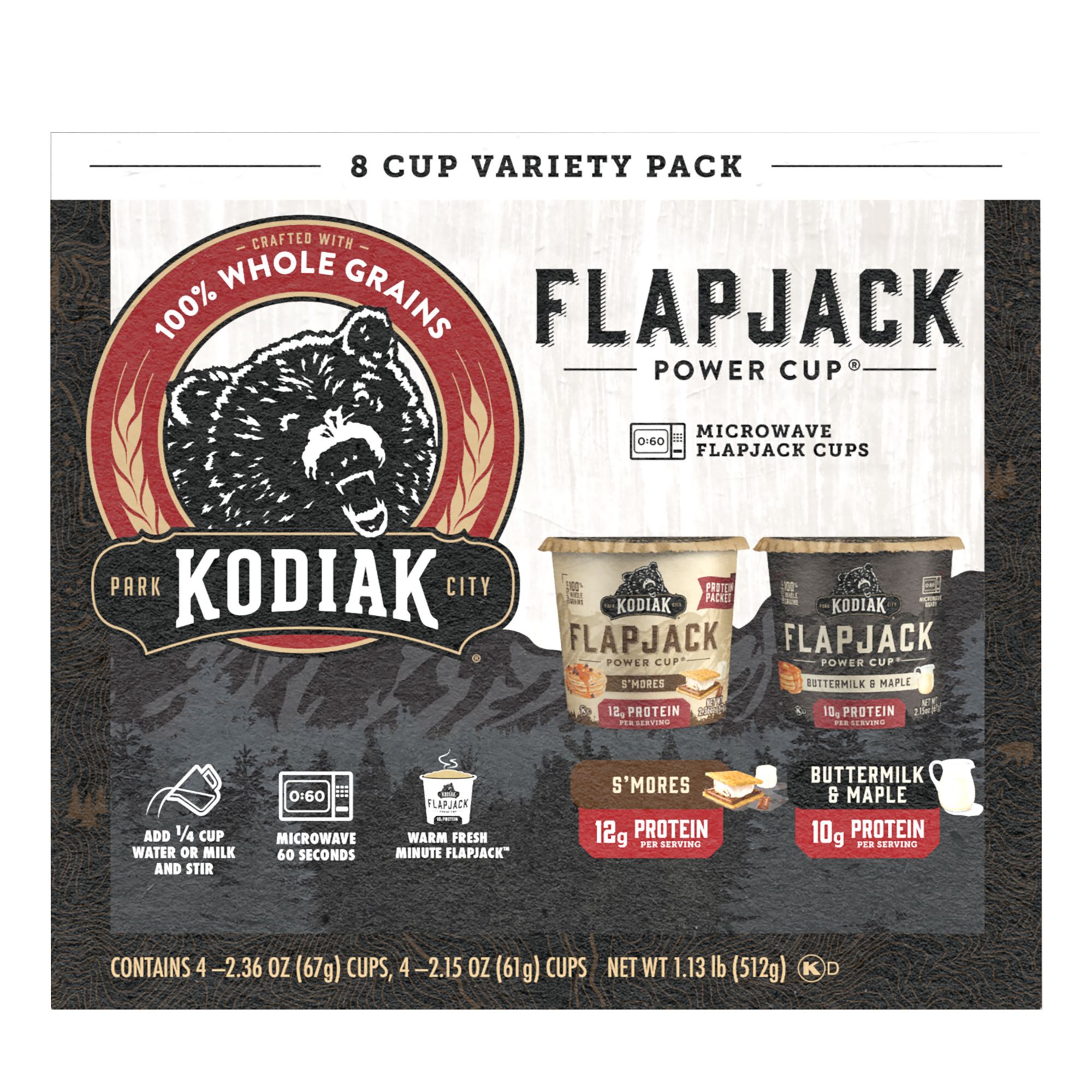 Kodiak Flapjack Power Cup Variety Pack, 8 ct.