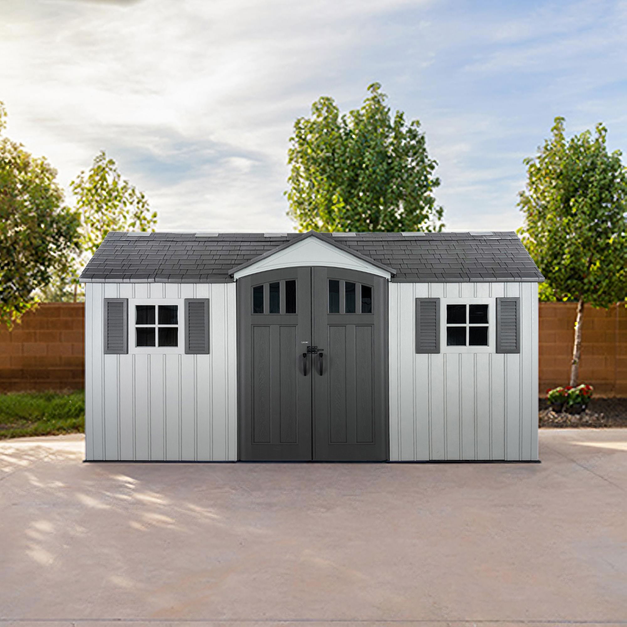 Lifetime 15' x 8' Outdoor Storage Shed | BJ's Wholesale Club