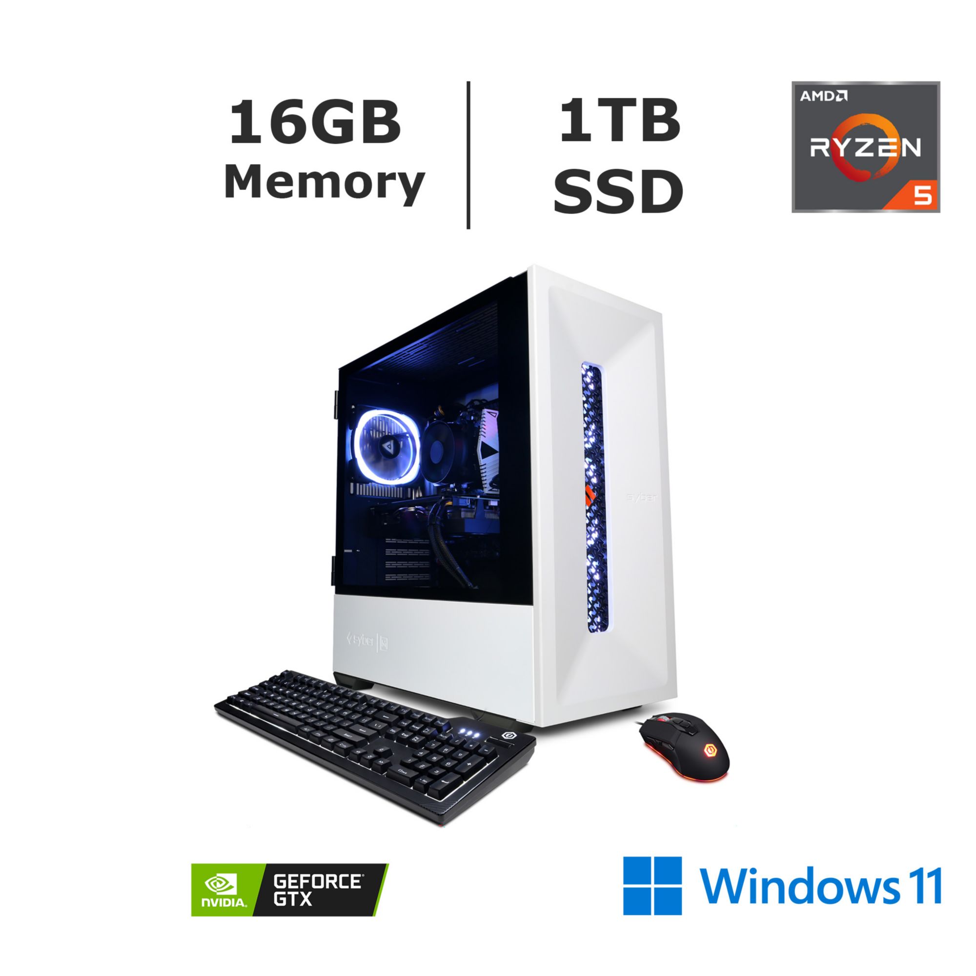 CyberPowerPC GMA4000BJV3 Gaming Computer AMD Ryzen 5 7600X 4.7GHz CP