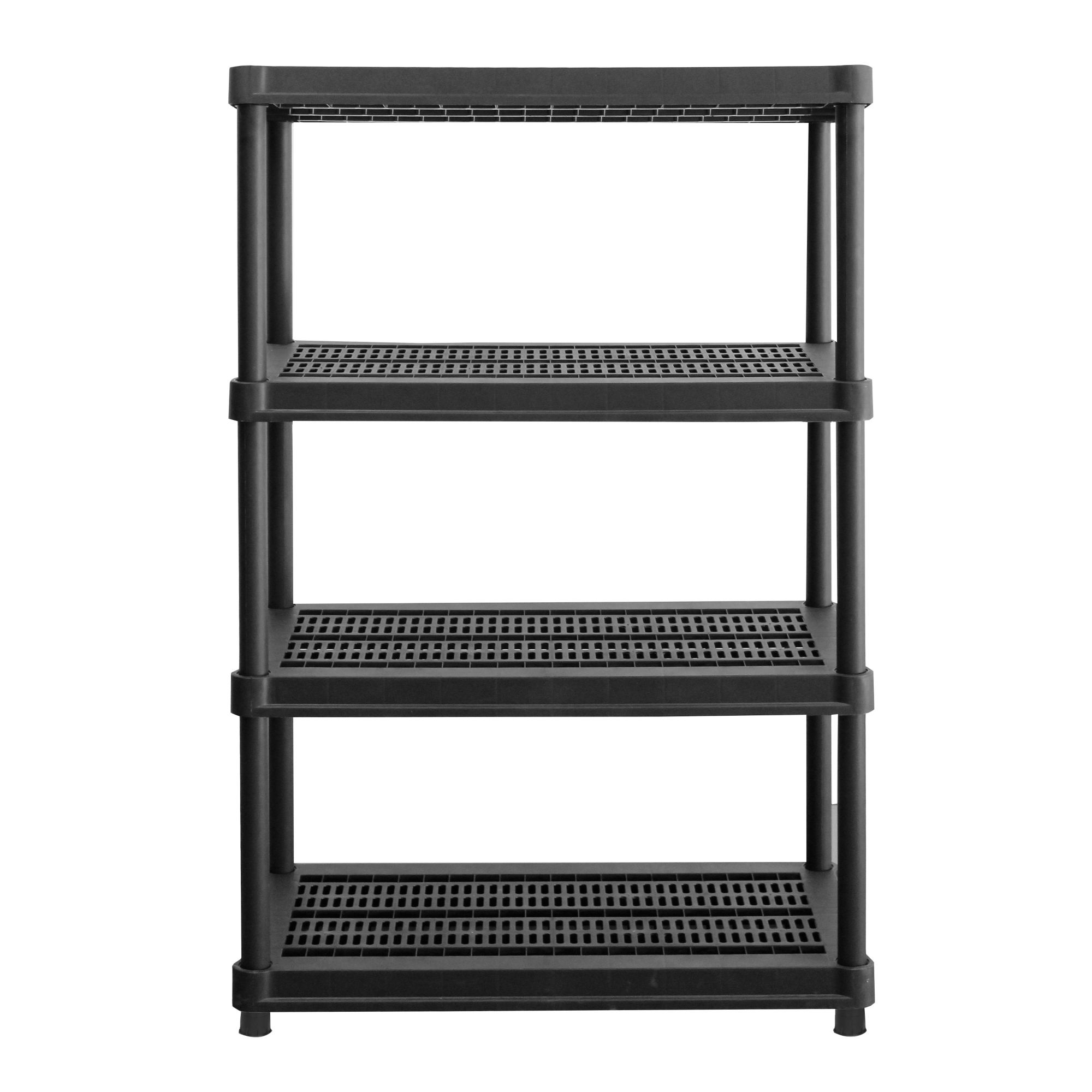 4-Shelf Shelving Unit - Black