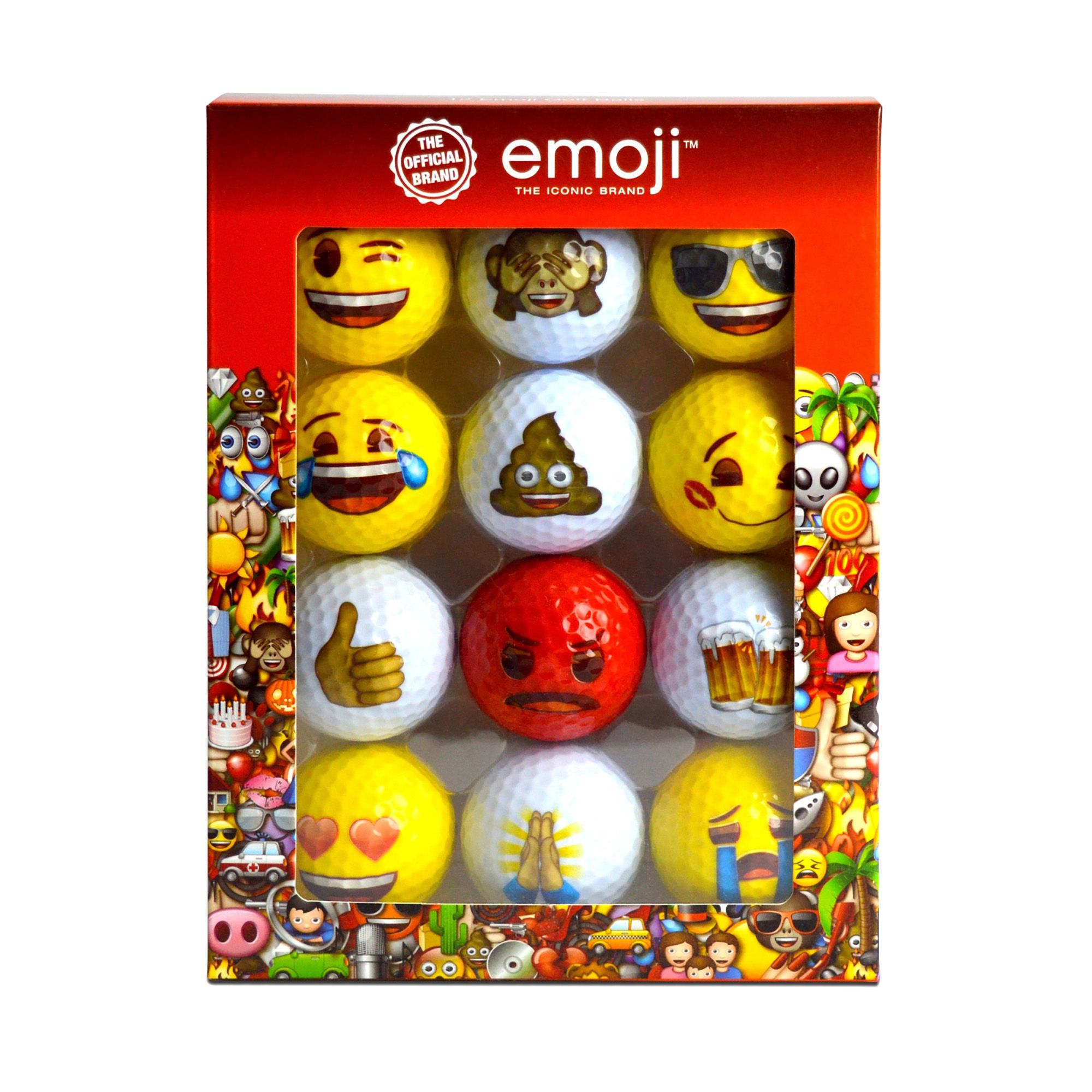 Official Emoji Novelty Fun Golf Balls, 12 pk.