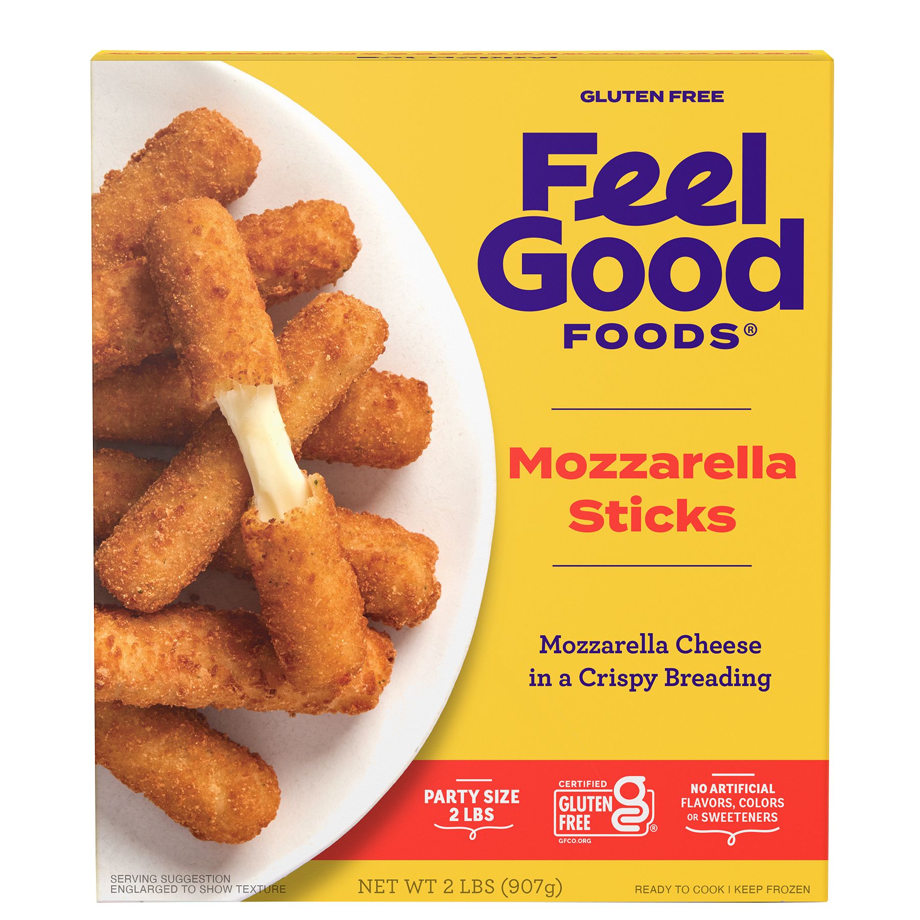 Feel Good Foods Gluten Free Mozzarella Sticks, 2 lbs.