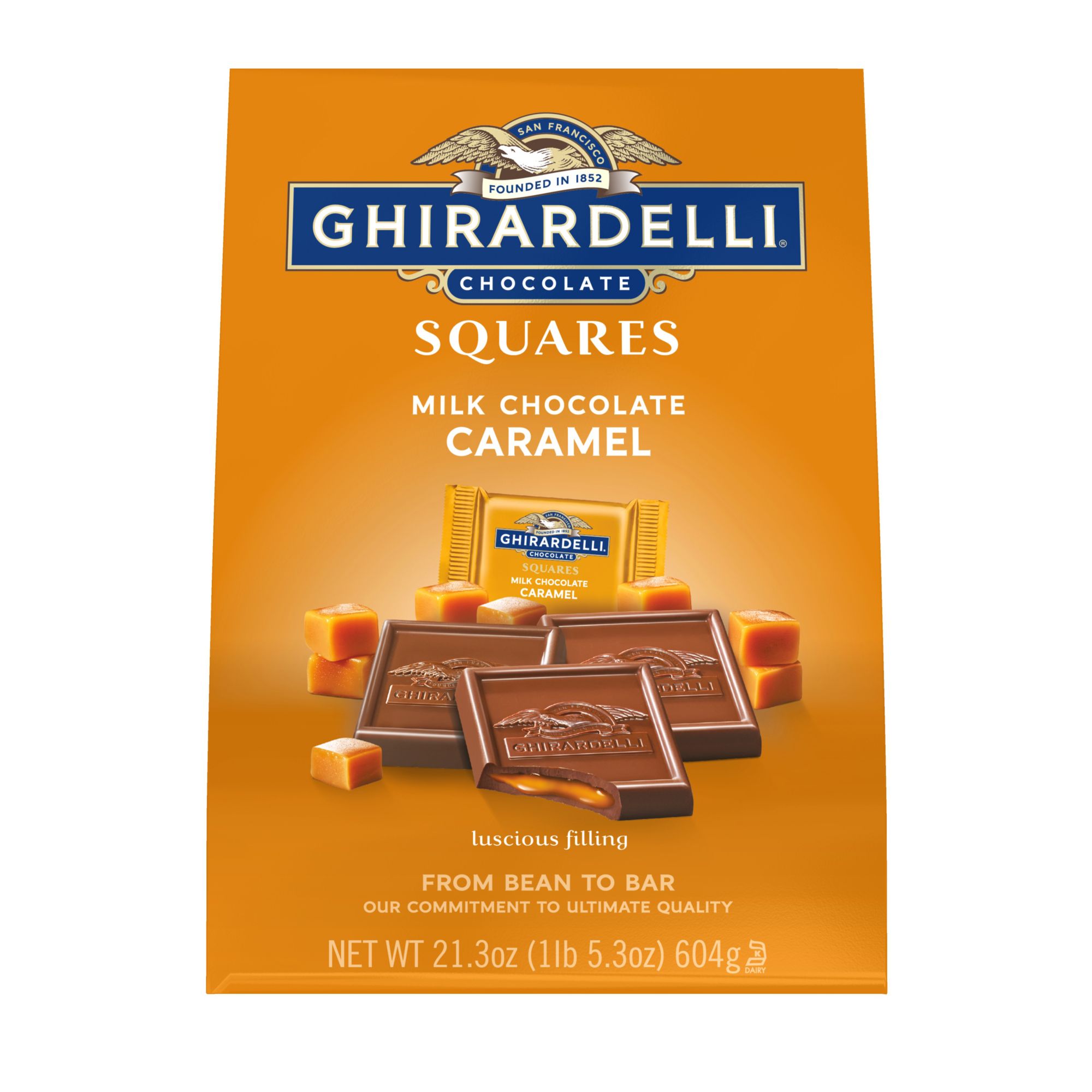 Ghirardelli Milk Chocolate Caramel Squares, 21.3 oz.