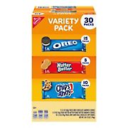 Oreo, Chips Ahoy, Nutter Butter Cookie Variety Pack, 30 pk.