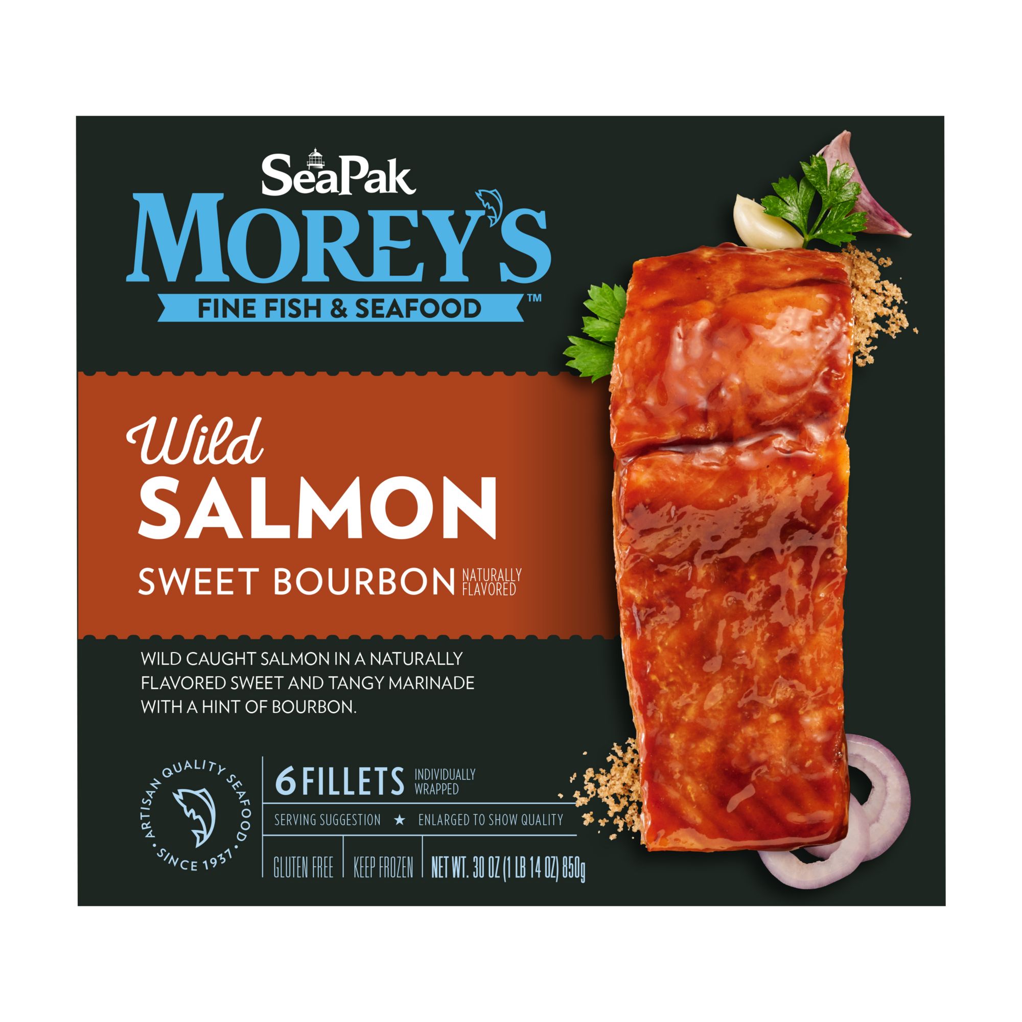 Morey's Sweet Bourbon Wild Salmon, 1.875 lbs.