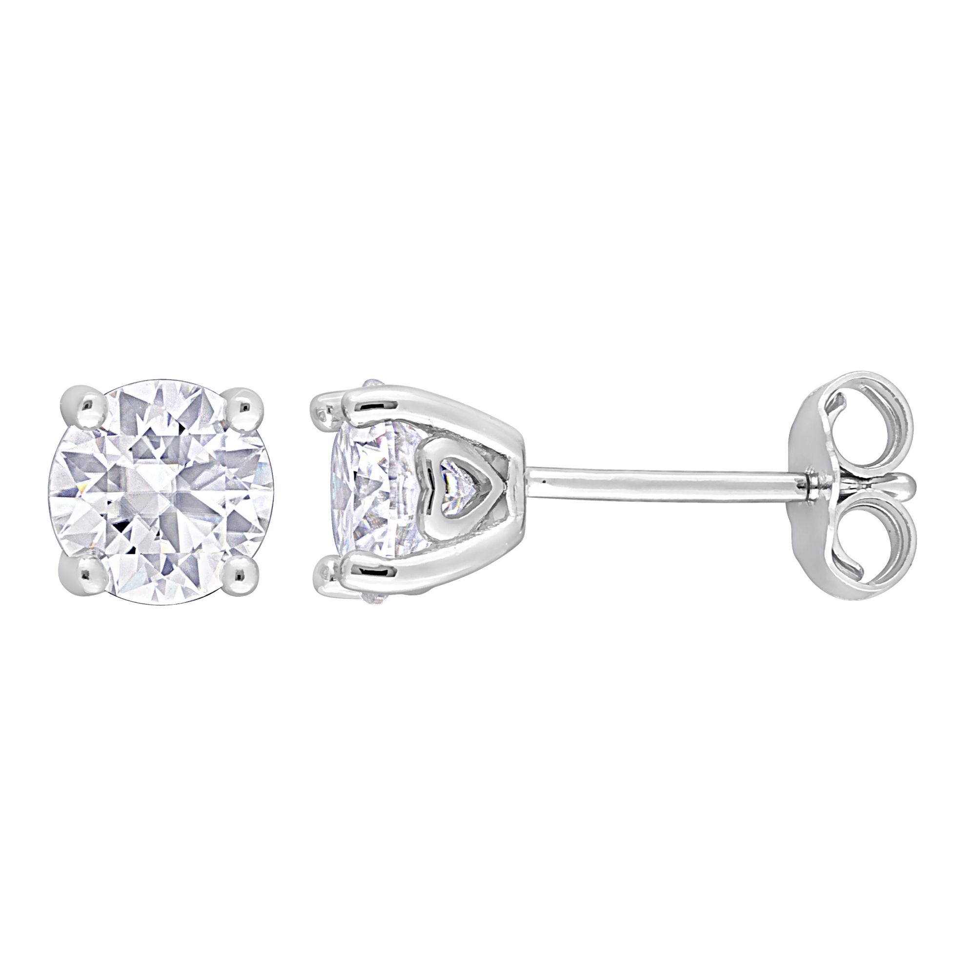 1.38 ct. t.g.w. Moissanite Stud Earrings in Sterling Silver