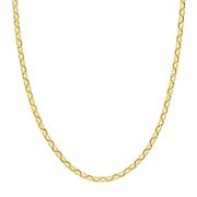 2.2mm Oval Diamond Cut Rolo Chain Necklace in 10k Yellow Gold, 20&quot;