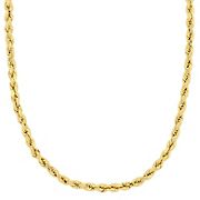 3mm Rope Chain Necklace in 10k Yellow Gold, 18&quot;