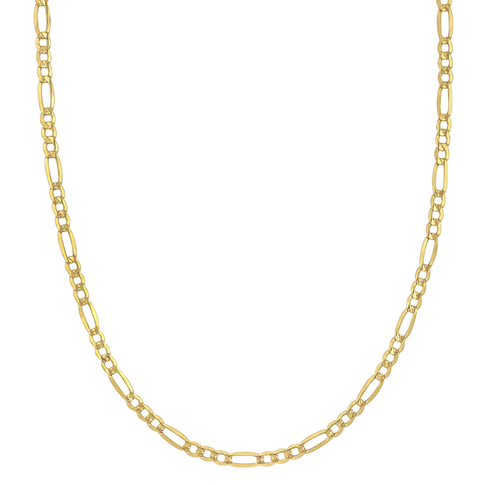2.5mm Figaro Link Chain Necklace in 10k Yellow Gold, 18&quot;