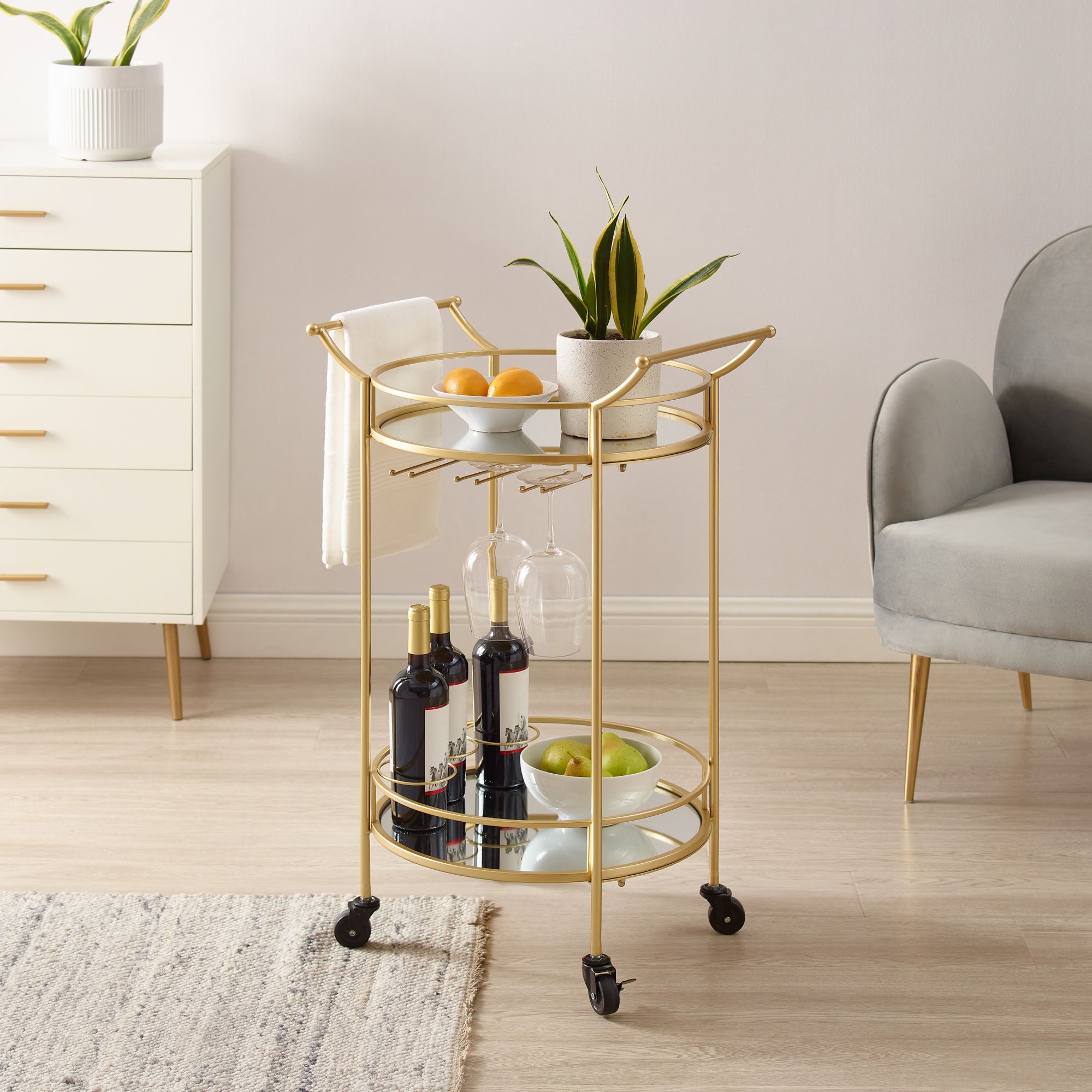 Berkley Jensen 34" Ulla Bar Cart BJ's Wholesale Club(07)