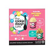 The Cookie Dough Cafe Chocolate Chip and Confetti Cake Edible Cookie Dough, 8 pk.