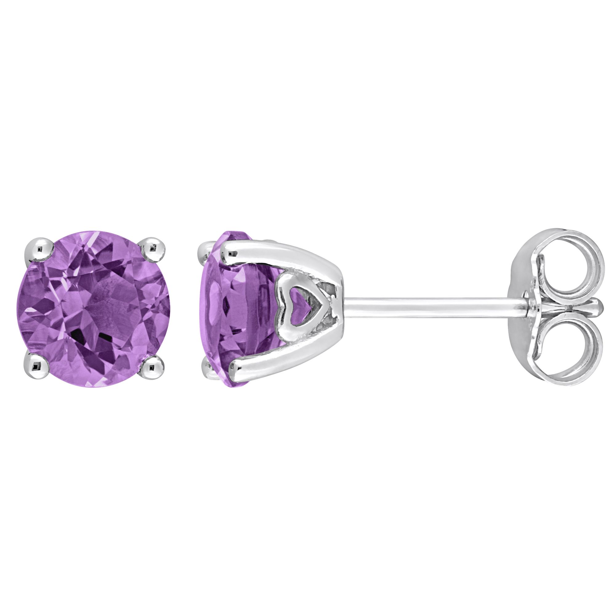 1.33 ct. t.g.w. Amethyst Stud Earrings in Sterling Silver