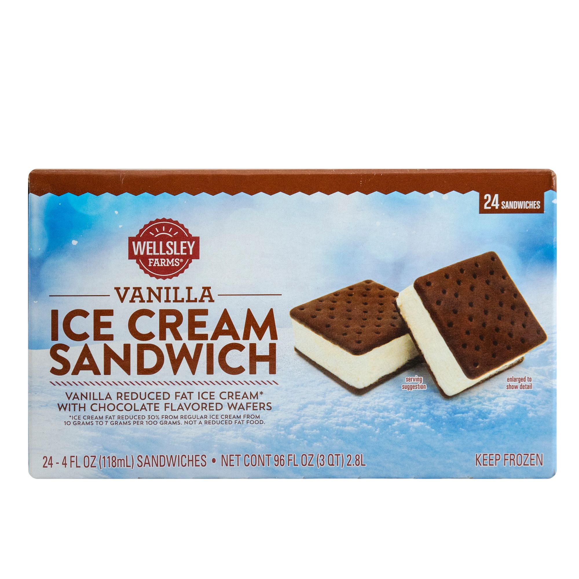 Wellsley Farms Vanilla Ice Cream Sandwiches, 24 ct.