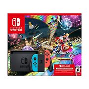 Nintendo Switch with Neon Blue & Neon Red Joy-Con, Mario Kart 8 Deluxe Download