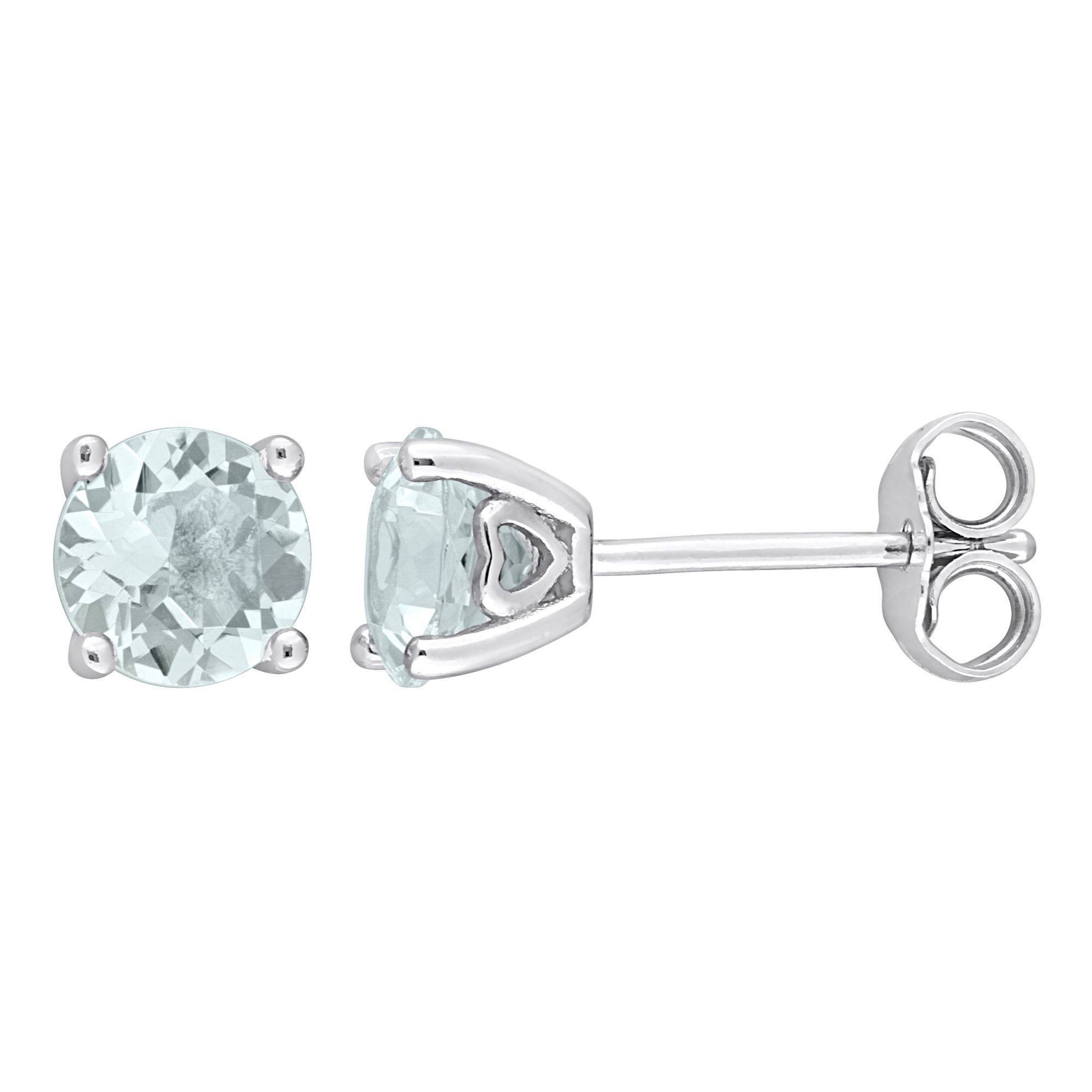 1.50 ct. t.g.w. Aquamarine Stud Earrings in Sterling Silver