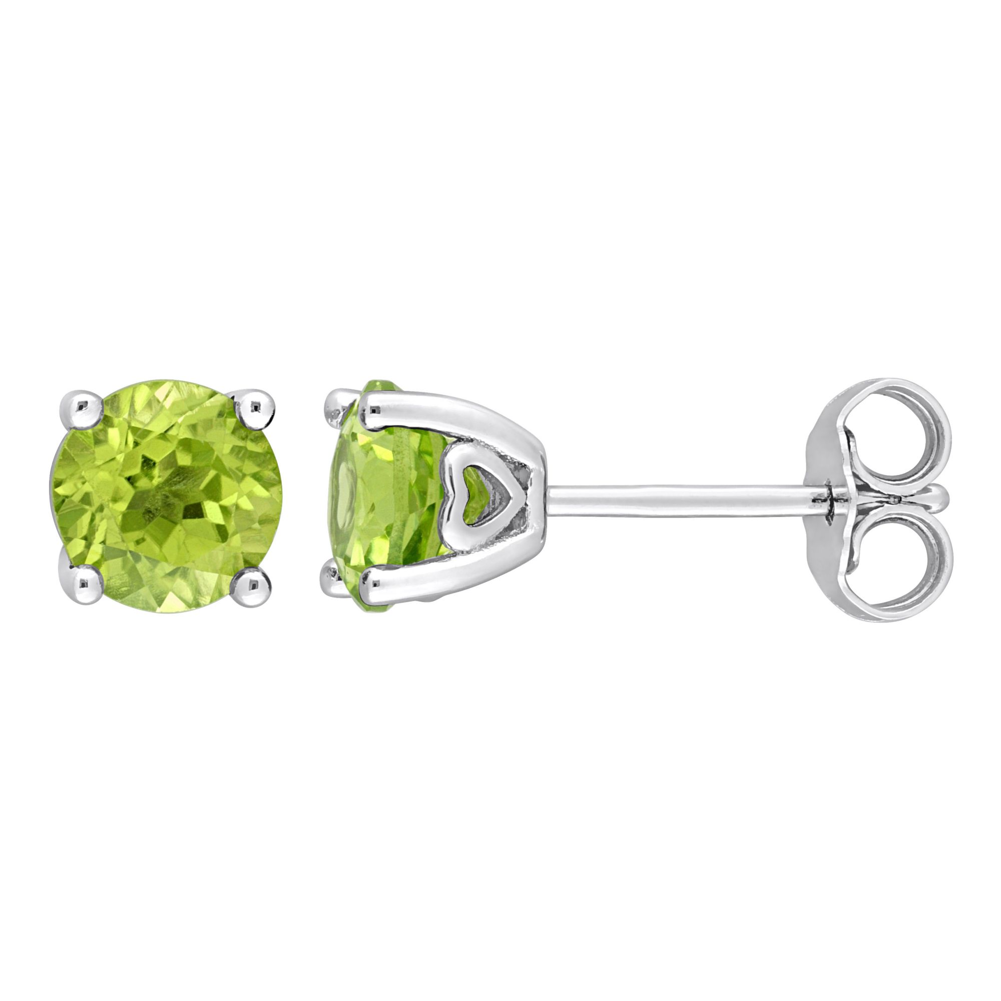 1.50 ct. t.g.w. Peridot Stud Earrings in Sterling Silver